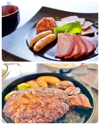焼肉Aコースとハンバーグ＆牛サガリサイコロステーキ「焼肉GONZA」