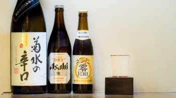 お酒は、瓶ビール・冷酒・ノンアルコールビールをご用意！「鰻の成瀬 千葉店」