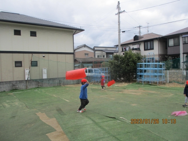 「凧あげをしました！【松山市の認定こども園・児童クラブ　立花こども園】」