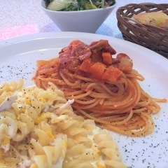 迷ったらハーフ&ハーフがオススメ♪ パスタランチ