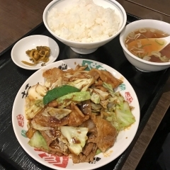 回鍋肉定食（肉とキャベツの味噌炒め）