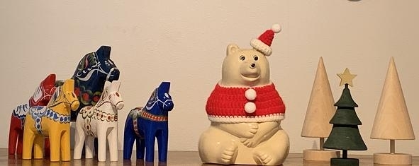 ダーラナホース+サンタ+ツリー　答えはクリスマス「『家づくりと北欧雑貨の店　Leaf』～Xmas気分で～」