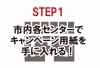 市内各センターでキャンペーン用紙を手に入れる!
