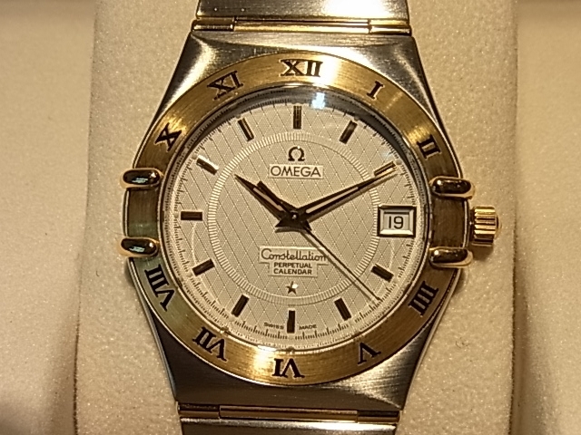 「オメガ コンステレーション パーペチュアルカレンダー コンビ クオーツ 1252.30 メンズ腕時計 高価買取」