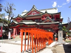 街の中にあるとは思えない、立派な神社です。