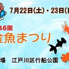 ※終了しました※7月22日・23日　金魚まつり【行船公園】