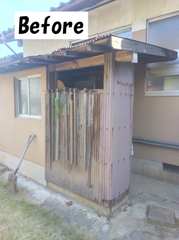 トタン小屋～before～「☆トタン屋根＆壁の修理は当店へ‼☆」