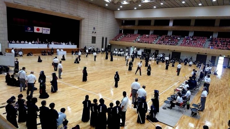 大会の様子。無観客の為、混雑はありませんでした。「第55回兵庫県少年剣道の集い（6/19）」