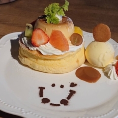 プリンアラモードパンケーキ