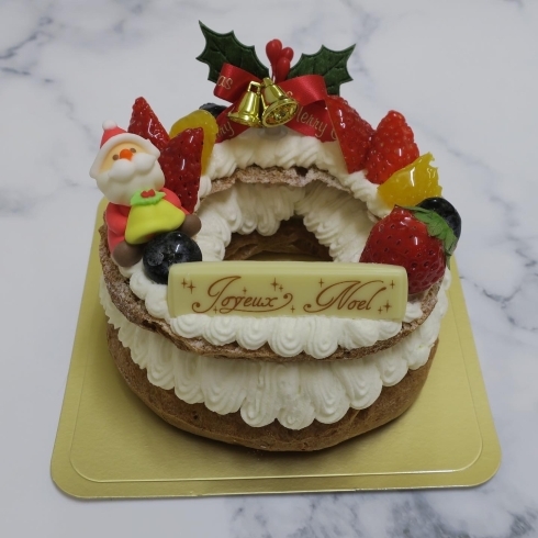 Xmasリース「クリスマスケーキ予約受付中」