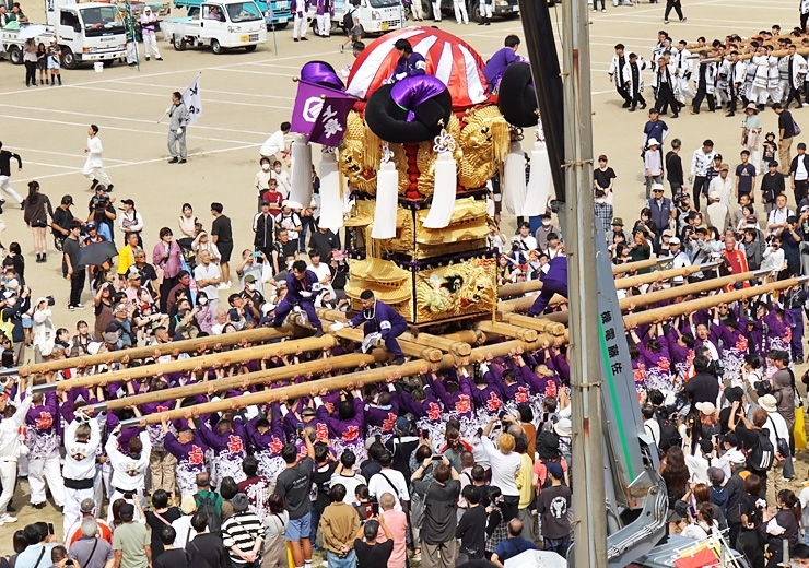 2025年10月17日撮影|上泉太鼓台(山根グラウンド統一寄せ)