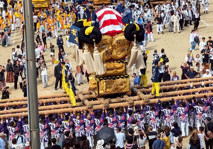 2025年10月17日撮影|北内太鼓台(山根グラウンド統一寄せ)