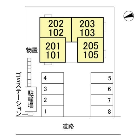 建物配置図「【新築】賃貸アパート情報」