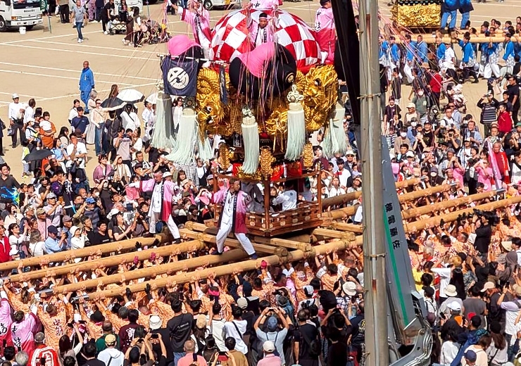 2025年10月17日撮影|中筋太鼓台(山根グラウンド統一寄せ)