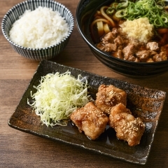 特製甘だれ唐揚げ定食うどん（そば）