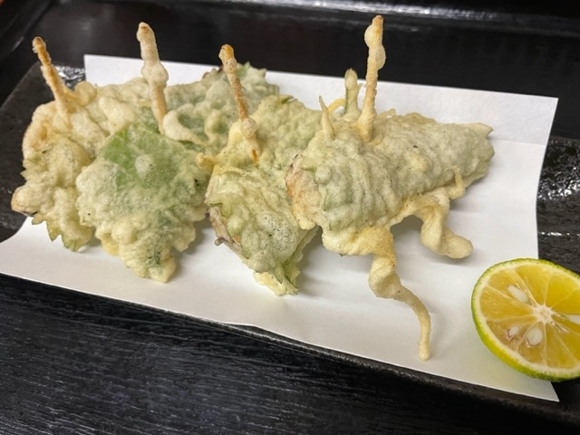 うなぎと蓮根のしそ巻き天ぷら「最近ご提供したお料理いくつか(^^)」