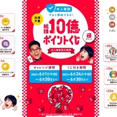 総額10億ポイントくじ！！【本人確認強化期間】