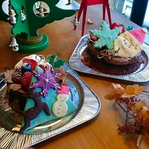 クリスマスケーキ ガトーショコラ・フルーツ「11月の営業日のお知らせ  函南町 洋菓子店」