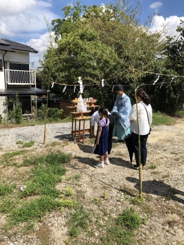 湖南市K様邸地鎮祭「【湖南市・甲賀市】K様邸新築工事　地鎮祭を行いました。」