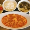 手稲区手稲本町【中國菜館 美鈴】さんの小海老と卵のチリソース煮セット