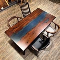ダイニングテーブル(ブルー)-2  幅160cm