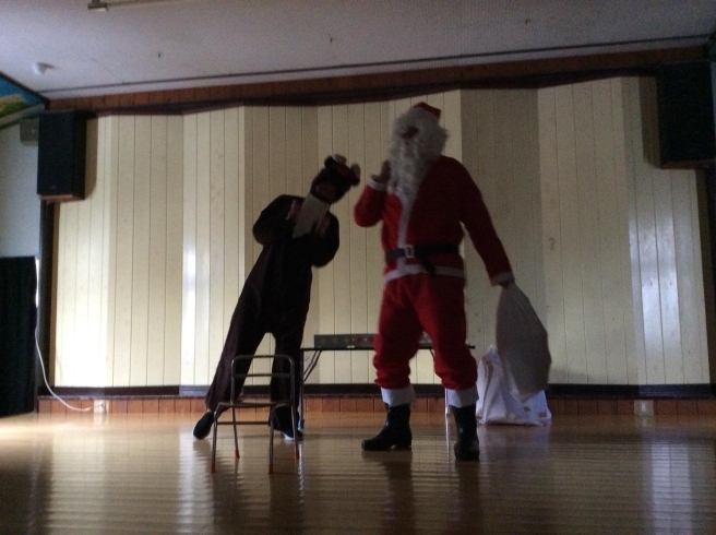 サンタさんとトナカイさんが来てくれました♡「塩川幼稚園でクリスマス会☆」