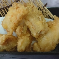 鶏の天婦羅　膳　　芥子醤油