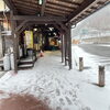 「道の駅木曽福島も雪化粧⁈」