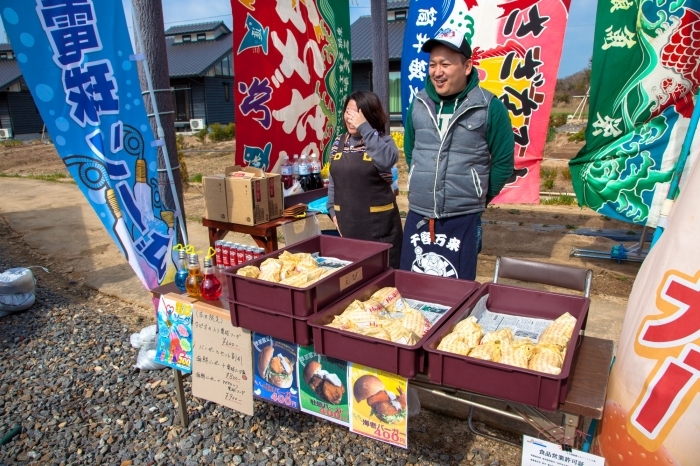 佐久島の海鮮バーガー