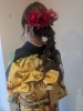 〈成人式 着付け〉 伊丹 美容室　「≪ヘアセット≫　成人式　卒業式　ヘアスタイル　編みおろし　ハイポニーテール　伊丹市　宝塚市　美容室」