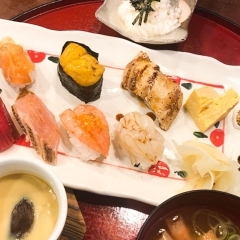 【鮨・和食 ながしま】上生寿司セット「三階櫓」をいただく、絶品ランチ【新発田】
