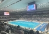 ここが「東京都アクアティックセンター」です。「2025 競泳日本選手権大会 in 東京アクアテックセンター　3月20日～23日！」