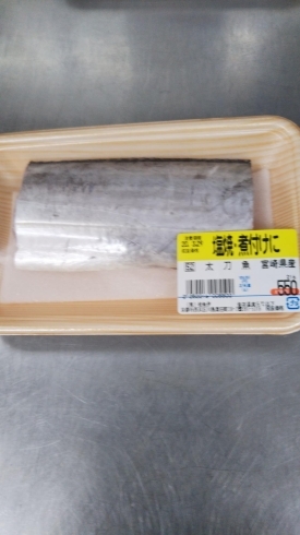 太刀魚　　塩焼き　お煮付けに「本日のおすすめ【桂の鮮魚店　桂魚伊】」