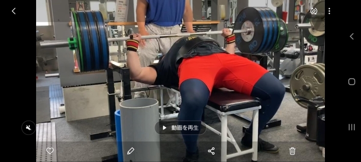 石田様ベンチプレス160kg成功「(大田原筋トレ)アイアンマントレーニングジム」
