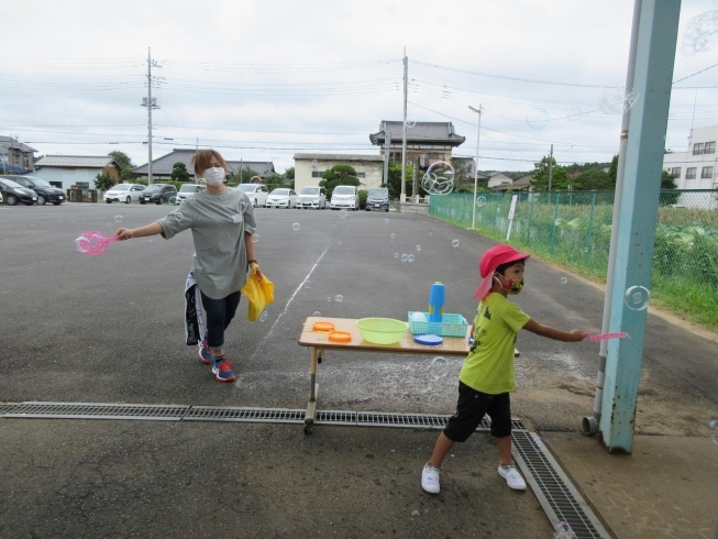 しゃぼんだま　きれい(^o^)「＊楽しかったね♪親子お楽しみ会＊」