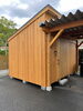「木製の物置き小屋」