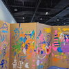 子供達が楽しくペンキでお絵かき「コラボ企画　段ボールアート」