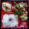 「明日の日替り弁当はヒラス丼」