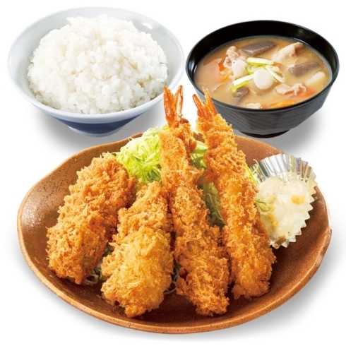 ■秋の海鮮フライ定食「期間限定！！【秋の贅沢】秋の海鮮フライ定食とカキフライ」