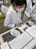調剤室の特別な機械で散剤をまとめるよ。「薬剤師の仕事を体験しよう‼️」
