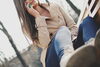 春を先取りスプリングコートのおしゃれさん「おしゃれさんの春は早い!?」