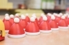 サンタっこの帽子「サンタっこの製造風景です🎅」