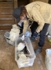 可燃・不燃物に分けています。「不用品回収・整理　作業中(*ﾟ▽ﾟ*)」