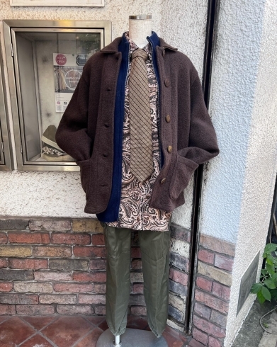 着用写真「フランス軍カーゴパンツDS【千葉駅・千葉中央駅徒歩7分にある古着屋です！80s～90sのアメリカ・ヨーロッパ古着、メンズ・レディース取り扱いあります◎】」