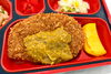 ロースカツカレーソース＆フラワーエッグ「７月８日のお弁当🍱」