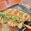 博多串焼き10(JUU)／鶏ささみの梅大葉とサビ焼き （新発田）
