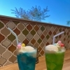 メロンクリームソーダ・ブルーハワイクリームソーダ