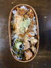 昨夜の、残り物です。スパムと麻婆豆腐と酢の物。「ただいま、まいぷれ見たで探偵、依頼 調査料金、10%オフ。【創業平成7年、調査の青葉グループ　群馬-太田 栃木-足利・佐野　茨城-古河　埼玉-本庄　若さと責任感 be-ハッピー探偵事務所群馬太田】」