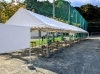 大会本部用のテント「ソフトボール大会 会場設営」