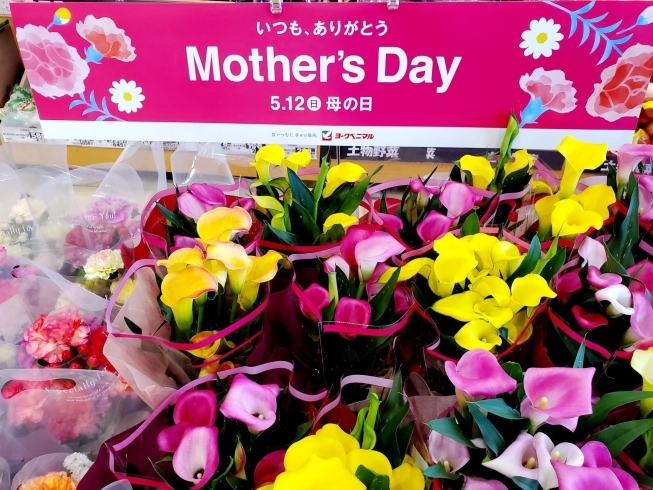 「母の日のお花が沢山並びました🌹🌼🌹」